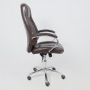 Кресло поворотное KING A, натуральная кожа, темно-коричневый